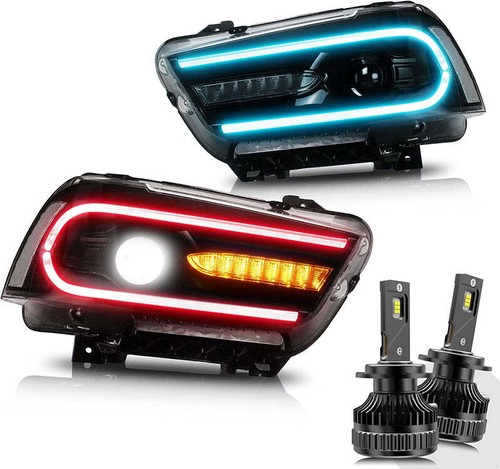 Vland headlights rgb drl - vland, w/rgb